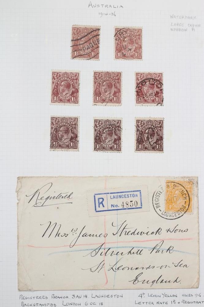 SUPERB COLLECTION OF AUSTRALIAN STAMPS, 1913-46 VALUES TO £1 AND £2, Sydney Harbour Bridge 5/= (Est. Image