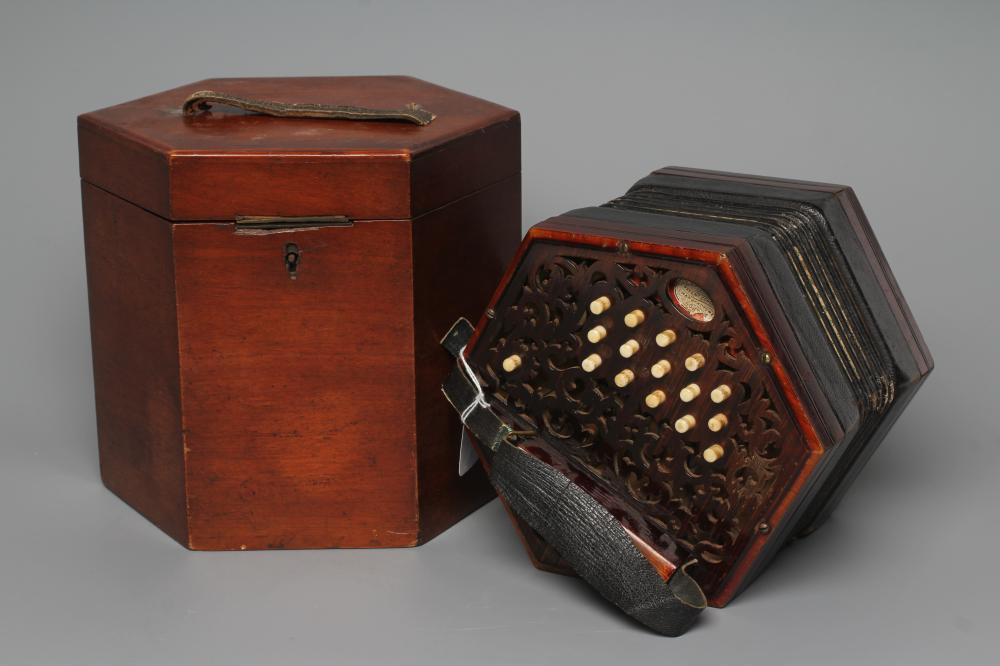 A LACHENAL & CO. CONCERTINA of typical hexagonal form Image