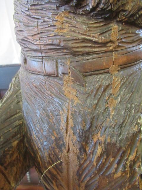 A CARVED WOOD BLACK FOREST BEAR STICK STAND Image