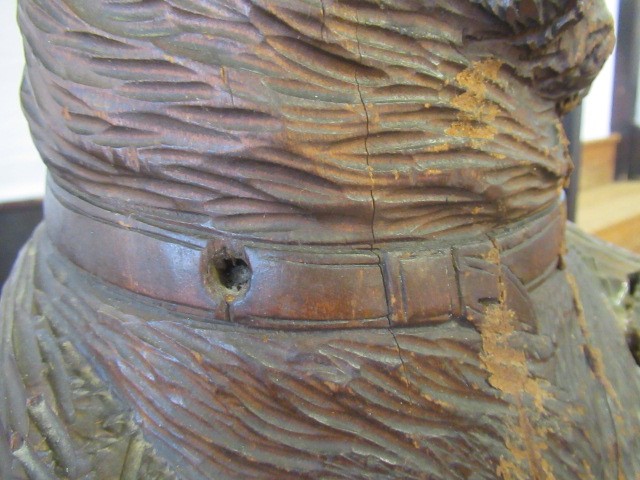 A CARVED WOOD BLACK FOREST BEAR STICK STAND Image