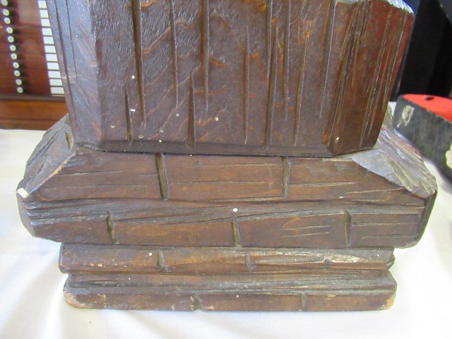 A CARVED WOOD BLACK FOREST BEAR STICK STAND Image