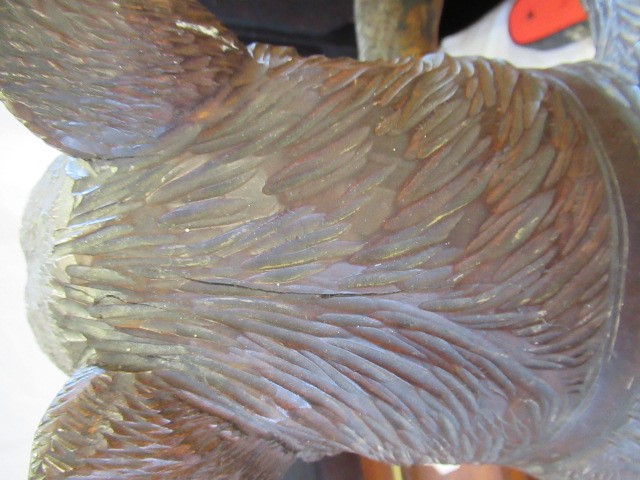 A CARVED WOOD BLACK FOREST BEAR STICK STAND Image