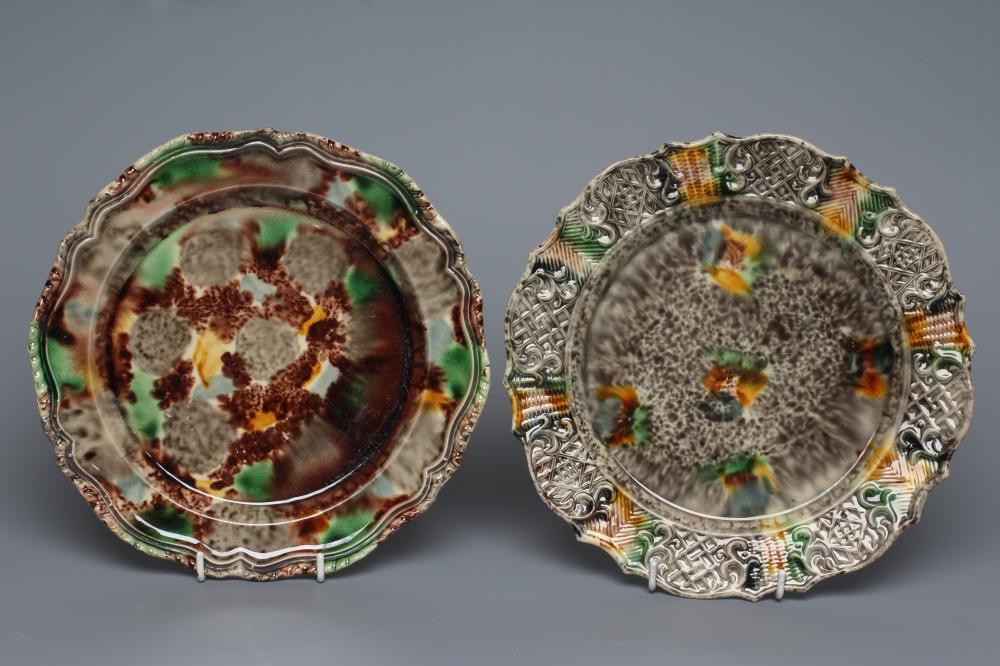 TWO WHIELDON EARTHENWARE PLATES Image