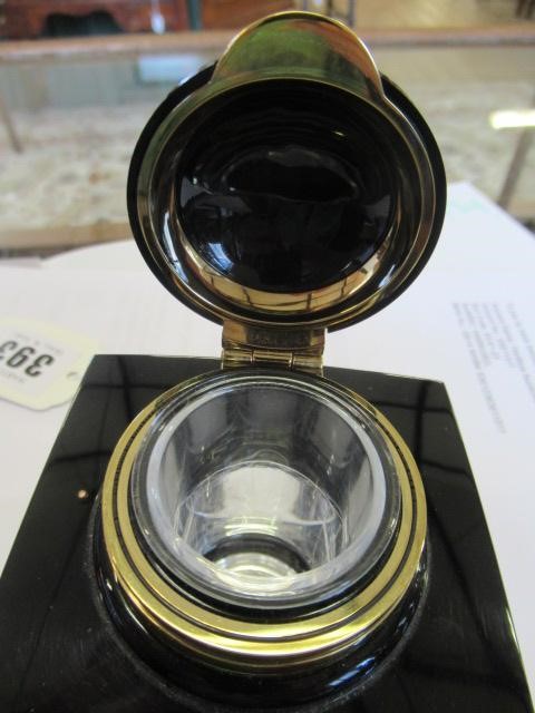 A MONTBLANC MEISTERSTUCK SQUARE GLASS INKWELL Image