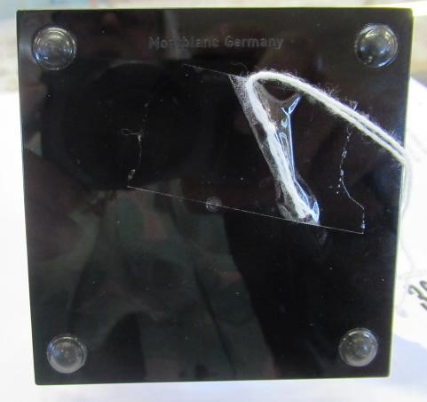 A MONTBLANC MEISTERSTUCK SQUARE GLASS INKWELL Image