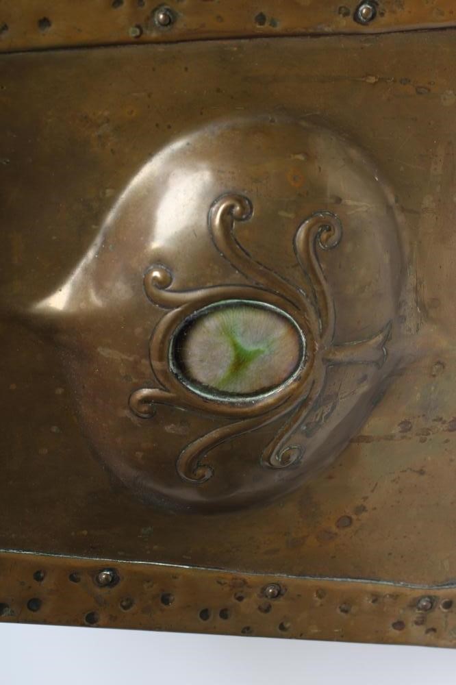 AN ARTS AND CRAFTS STYLE BRASS COAL BOX Image