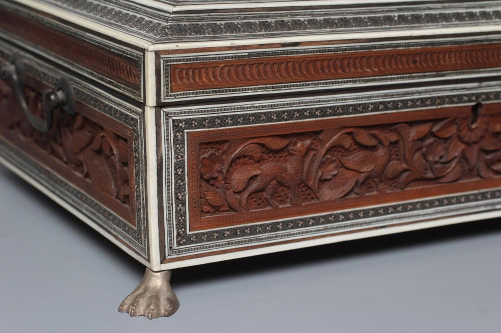 AN ANGLO INDIAN SANDALWOOD SEWING BOX Image
