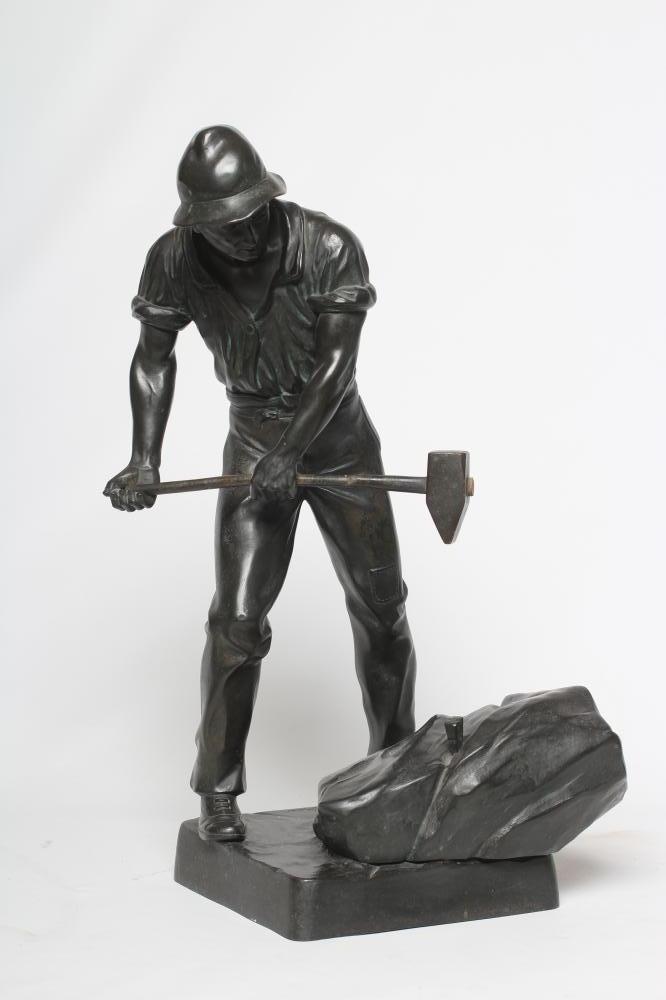 OTTO SCHMIDT-HOFFER (German 1873-1925) Figure of a quarry worker Image