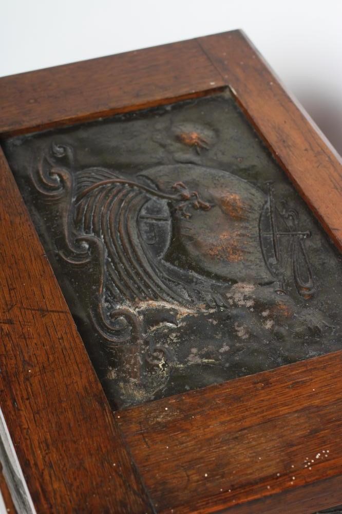 AN ARTS AND CRAFTS OAK COAL BOX Image