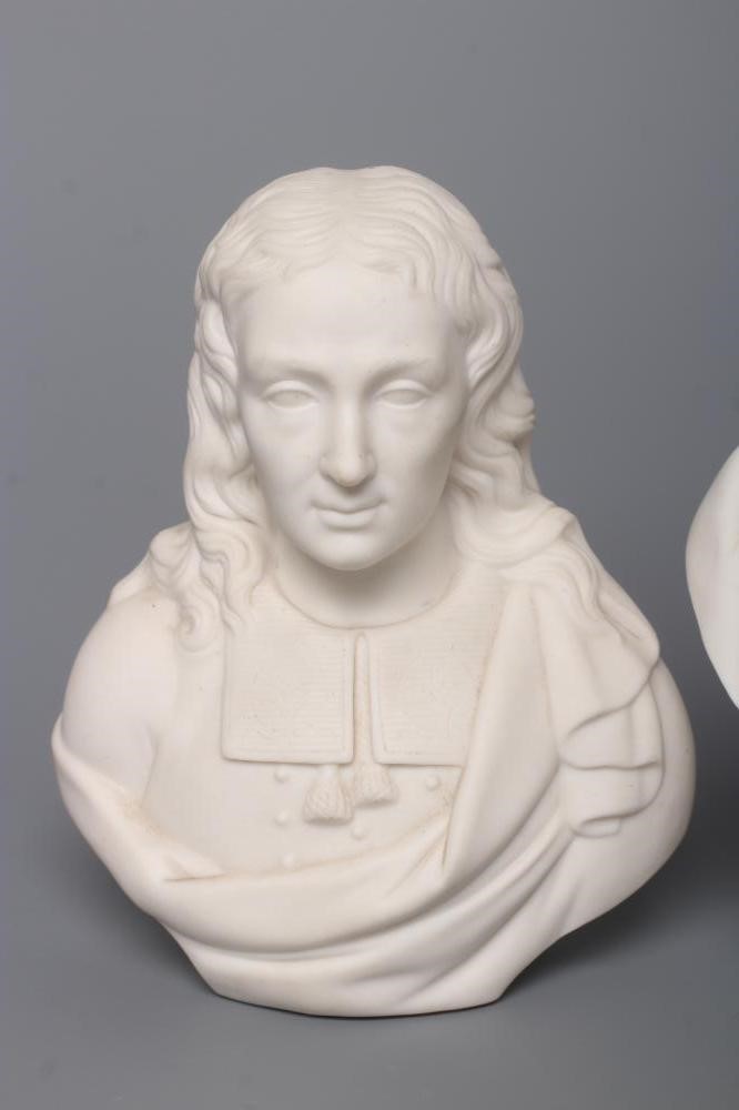 A VICTORIAN ROBINSON AND LEADBEATER PARIAN BUST of William Makepeace Thackery Image