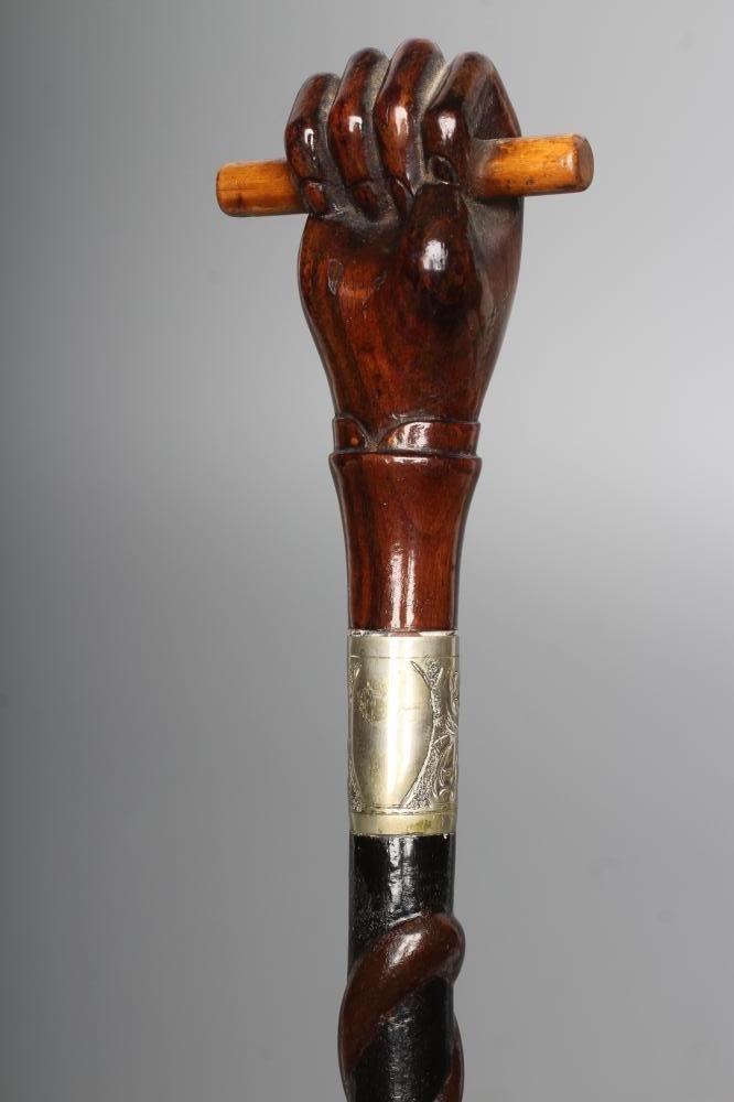 TWO TWIST CARVED WALKING CANES Image