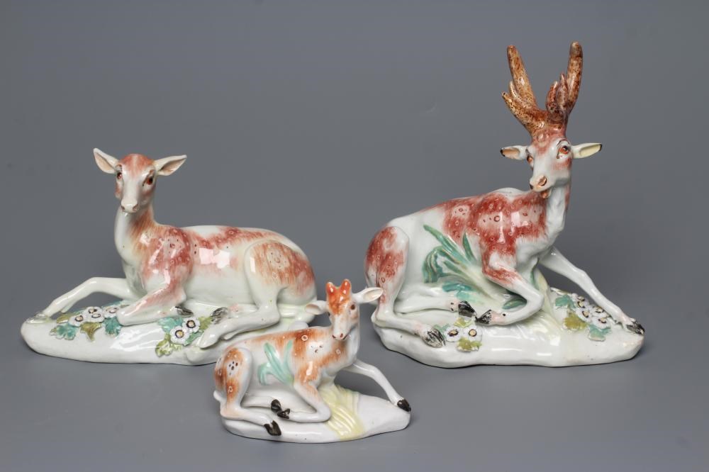 A DERBY PORCELAIN STAG AND HIND Image