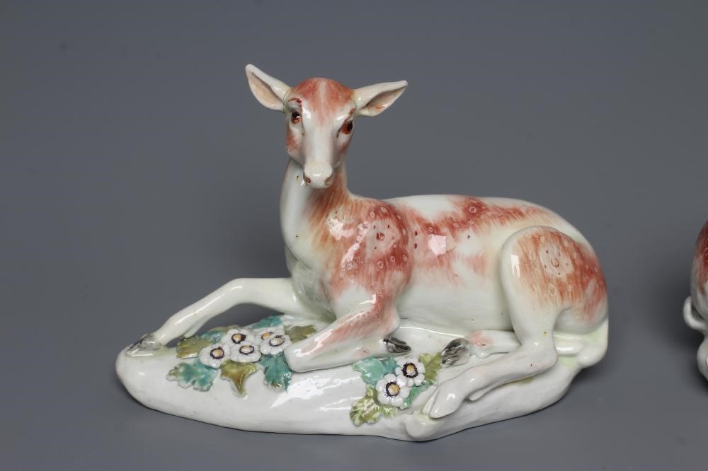 A DERBY PORCELAIN STAG AND HIND Image