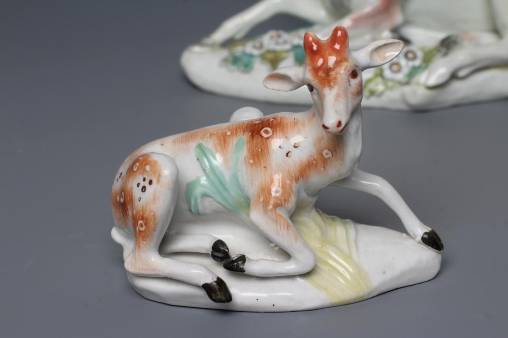 A DERBY PORCELAIN STAG AND HIND Image