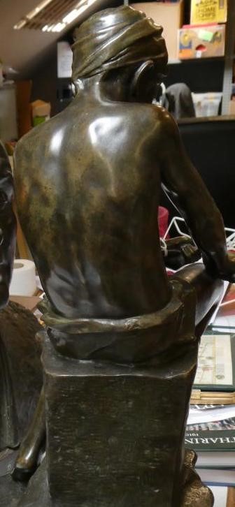 AFTER RAUL XAVIER (Portuguese 1894-1964) "La Premier Fleche", bronze, signed, green patination, Image
