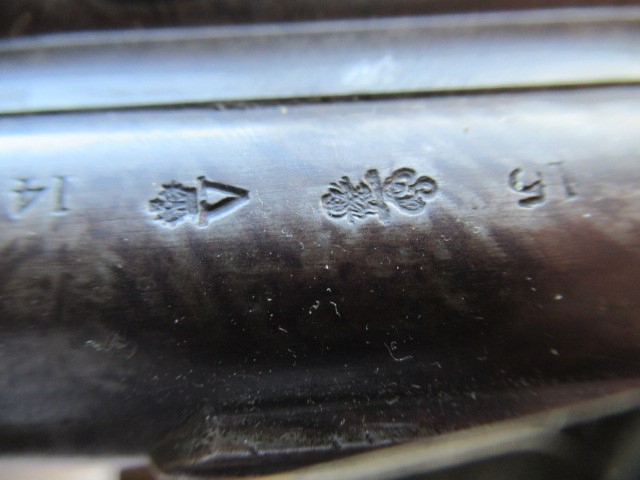 A WILLIAMS & POWELL PERCUSSION 14 BORE DOUBLE BARRELLED SHOTGUN Image