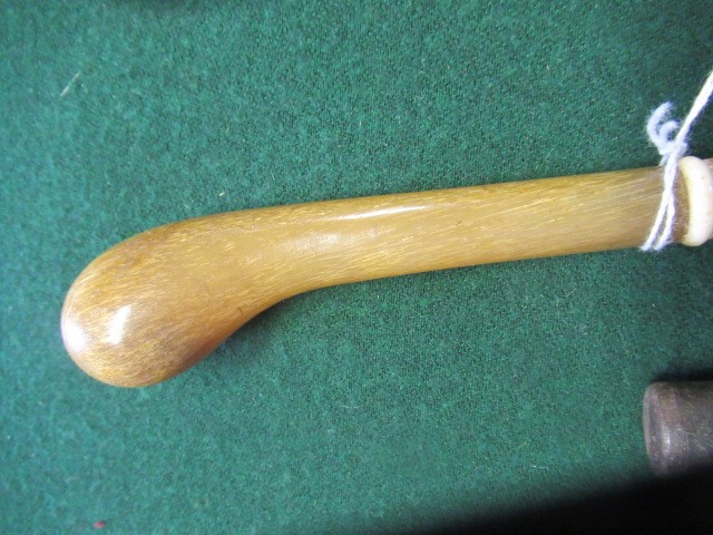 A SWORD CANE, early 20th century, with 21 1/4" square section blade, bamboo shaft, bone ferrule and Image