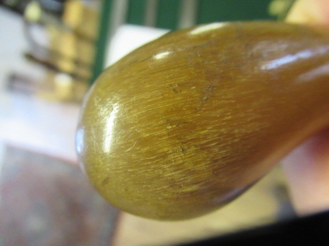A SWORD CANE, early 20th century, with 21 1/4" square section blade, bamboo shaft, bone ferrule and Image