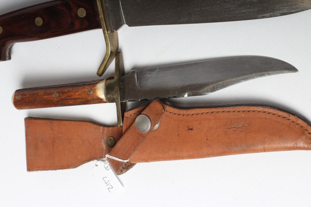 THREE 20TH CENTURY BOWIE KNIVES comprising a Western W49 with 9 3/8" blade Image