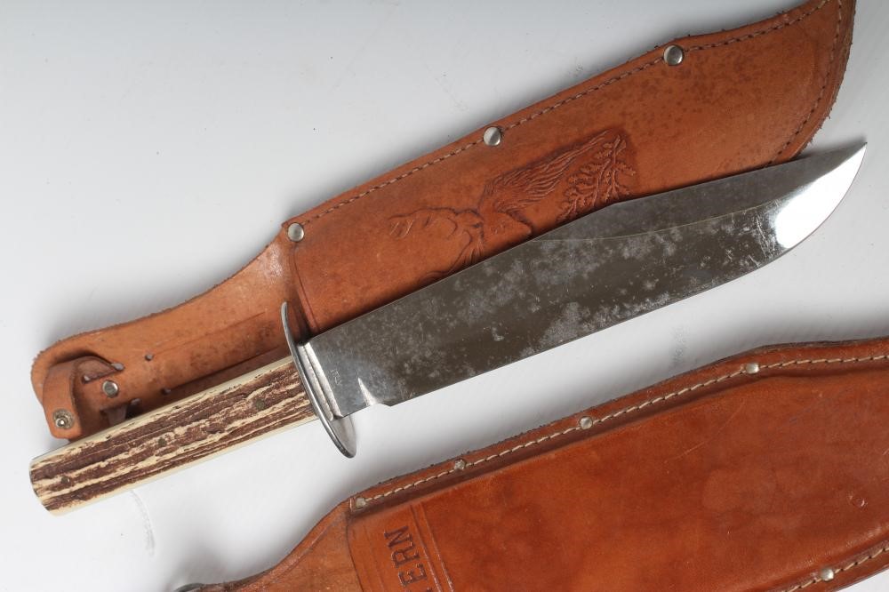 THREE 20TH CENTURY BOWIE KNIVES comprising a Western W49 with 9 3/8" blade Image