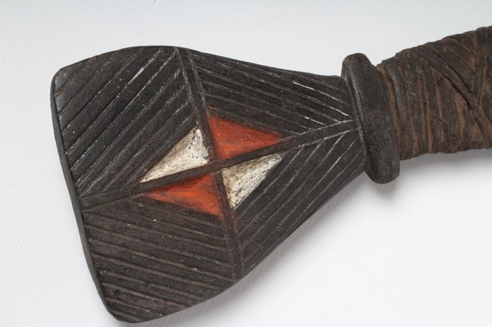 A LARGE PAPUA NEW GUINEA HAGAN AXE with stone head Image