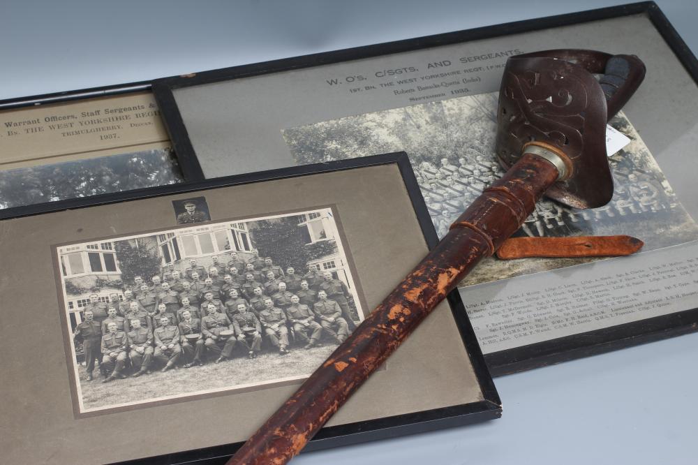 AN 1897 PATTERN OFFICER'S SWORD owned by Company Sergeant William Benn of the West Yorkshire Image