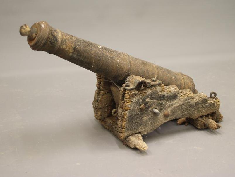 A BRITISH NAVAL CANNON Image