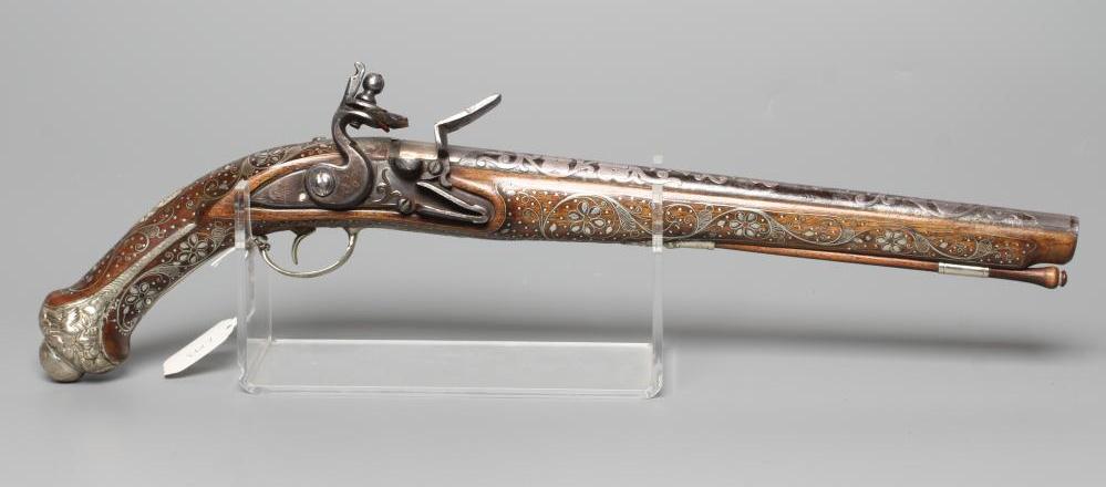 A TURKISH FLINTLOCK HOLSTER PISTOL Image