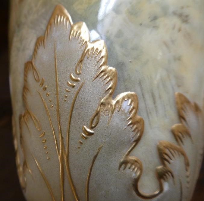 A PAIR OF ROYAL DOULTON CHINA GARNITURE VASES Image