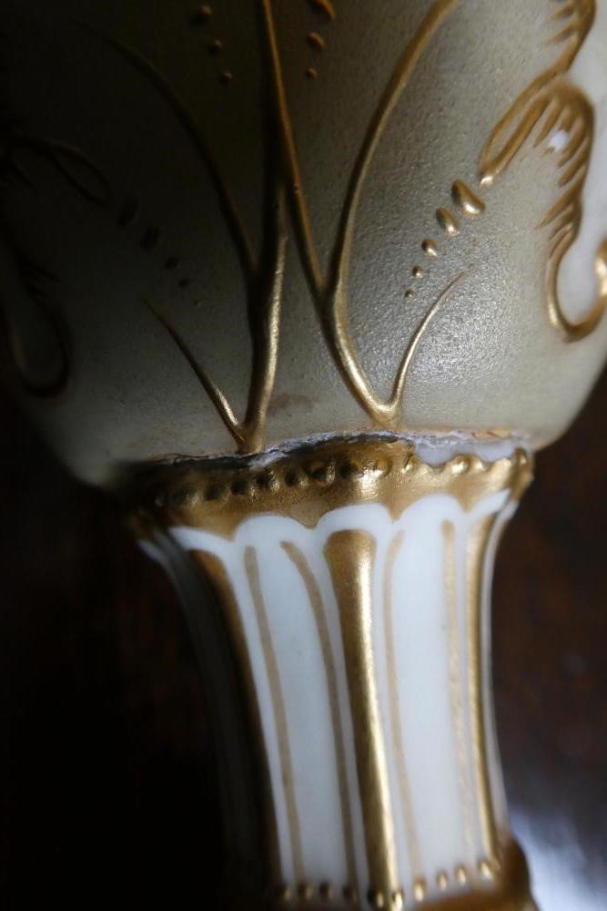 A PAIR OF ROYAL DOULTON CHINA GARNITURE VASES Image