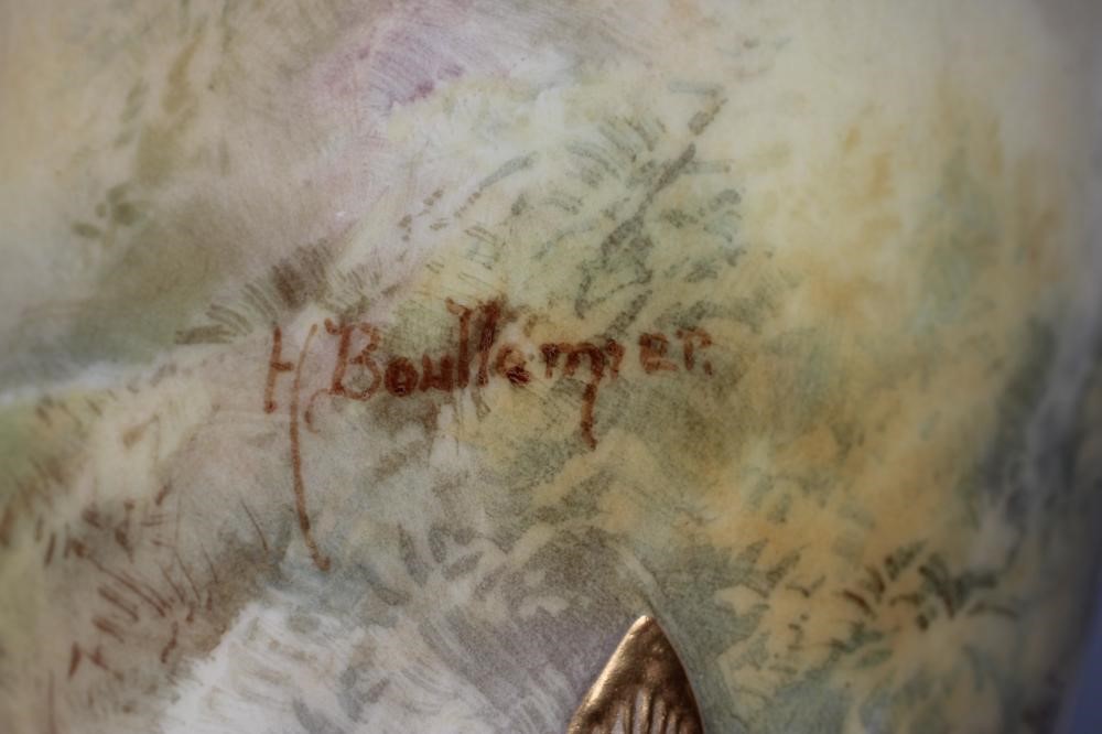 A PAIR OF ROYAL DOULTON CHINA GARNITURE VASES Image