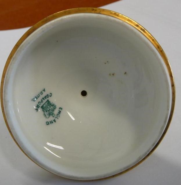 A PAIR OF COALPORT CHINA VASES AND COVERS Image