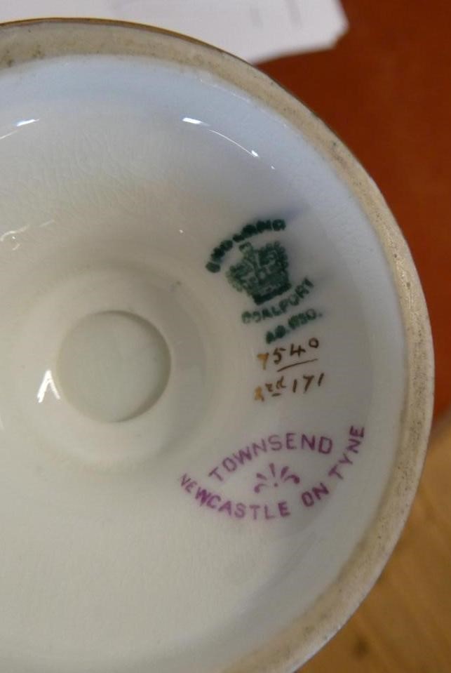 A PAIR OF COALPORT CHINA VASES AND COVERS Image