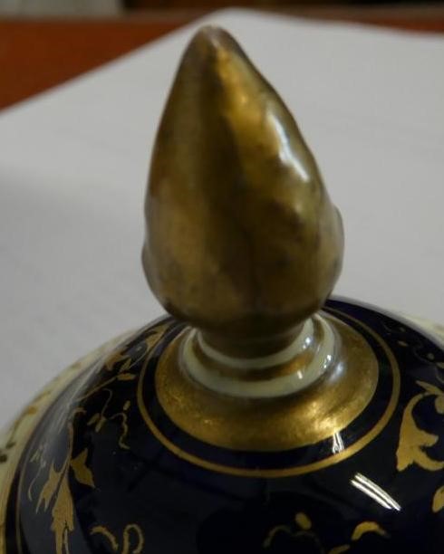 A PAIR OF COALPORT CHINA VASES AND COVERS Image