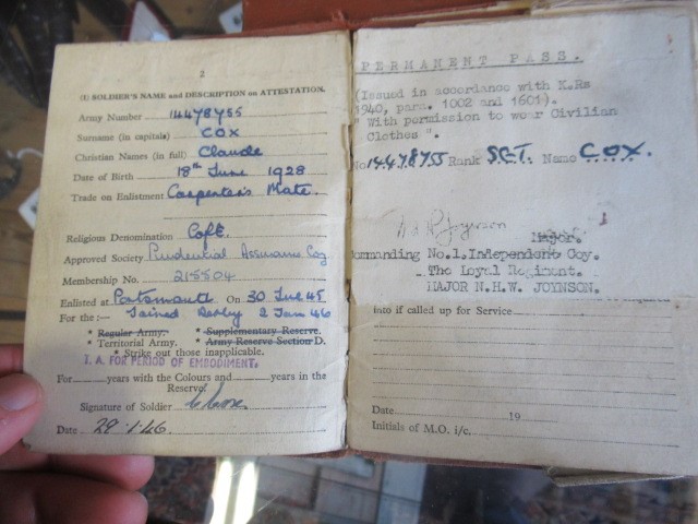 A GENERAL SERVICE MEDAL awarded to Cpl. Claude Cox of the Parachute Regiment Image