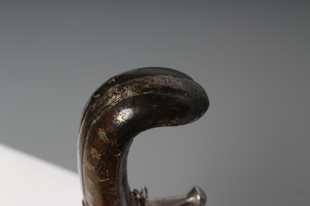 AN INDO-PERSIAN SHAMSHIR, possibly early 19th century, with 29 1/2" curved blade, steel crossguard Image