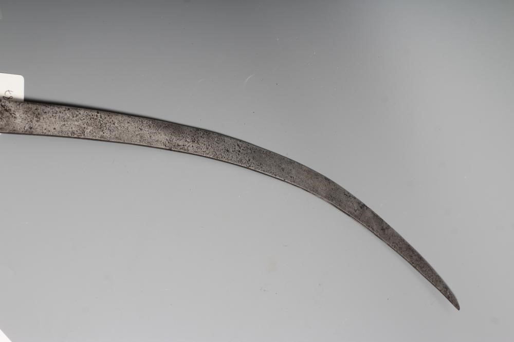 AN INDO-PERSIAN SHAMSHIR, possibly early 19th century, with 29 1/2" curved blade, steel crossguard Image