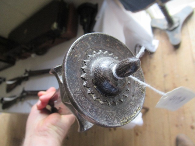 AN INDIAN TALWAR, 19th century, the 29 1/4" curved blade with fine fullers and edge shaping, and Image