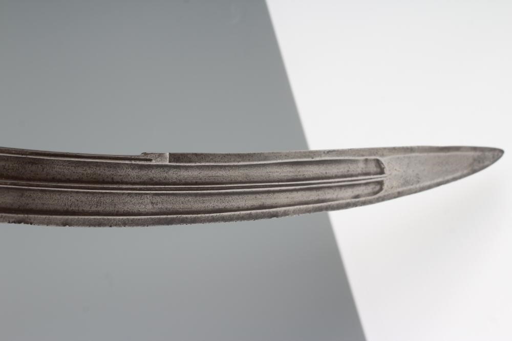 AN INDIAN TALWAR, 19th century, the 29 1/4" curved blade with fine fullers and edge shaping, and Image