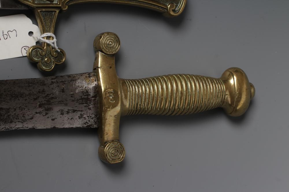 THREE SHORT SWORDS, comprIsing two 1831 pattern French artillery swords and an 1856 pattern British Image