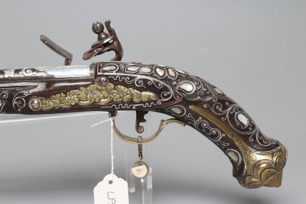 A TURKISH FLINTLOCK HOLSTER PISTOL Image