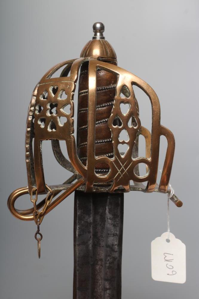 AN 1828 PATTERN HIGHLAND INFANTRY OFFICER'S BROADSWORD with very heavy 32 1/2" blade Image