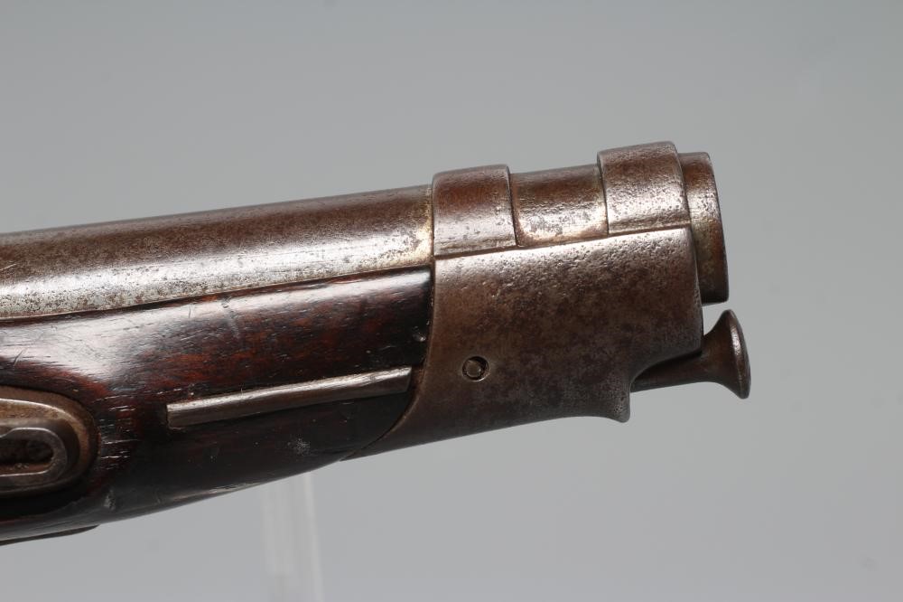 A FRENCH MANUF FLINTLOCK PISTOL, with 5" barrel stamped 1818, action inscribed "Manuf Roy De Image