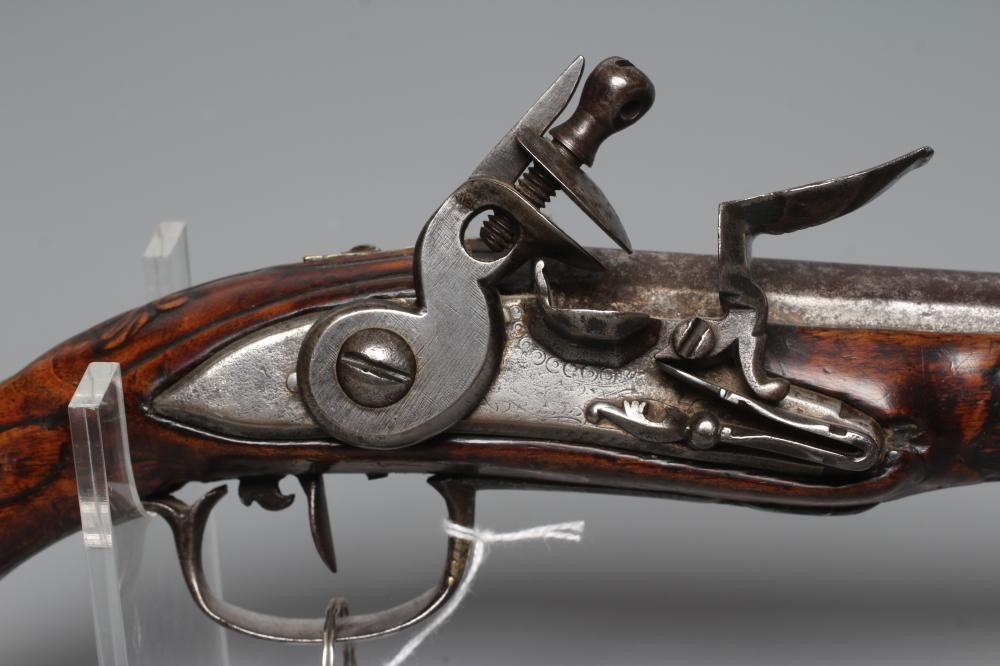 A FLINTLOCK HOLSTER PISTOL with 12 5/8" barrel Image