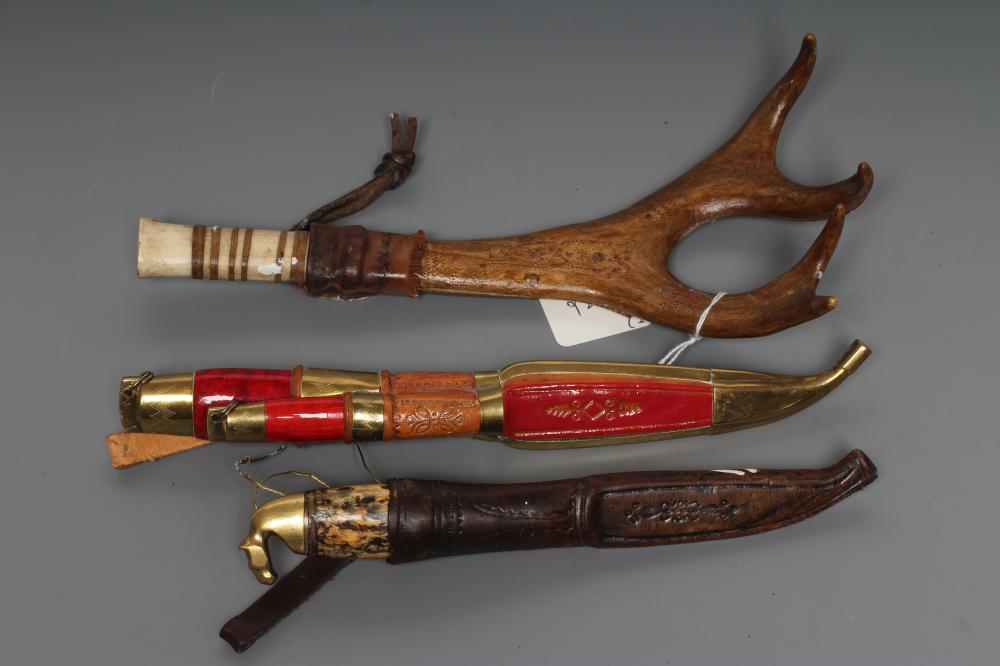 THREE SCANDINAVIAN HUNTING KNIVES Image