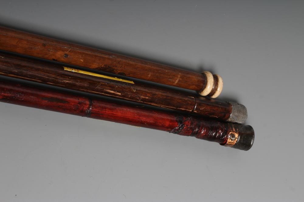 THREE SPEARS, comprising two early 20th century French-Belgian Congo hunting spears and an Indian Image