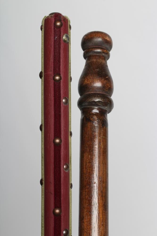 TWO BRITISH LANCES with later painted shafts, together with two reproduction polearms, longest 80 Image
