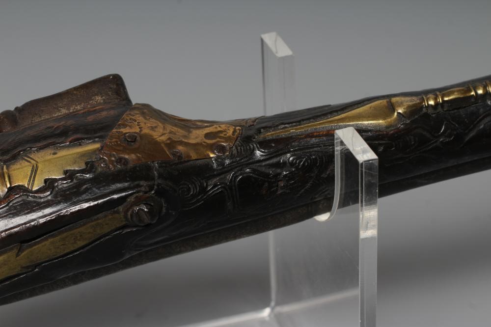 A FLINTLOCK HOLSTER PISTOL with 11 1/2" barrel Image