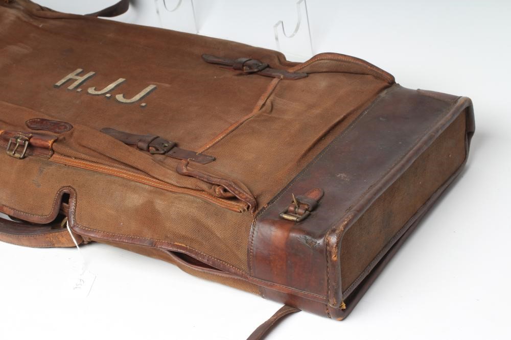 A JAMES PURDEY & SONS DOUBLE SHOTGUN CASE of oak and leather construction Image