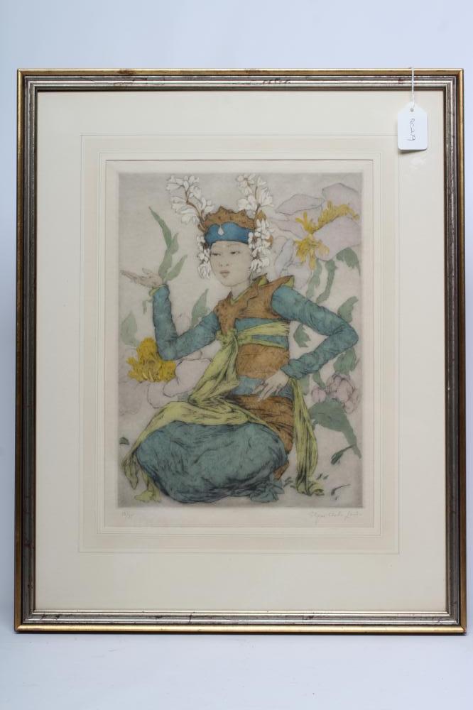 ELYSE ASHE LORD (1900-1971) Portrait of a Seated Young Thai Dancer Image